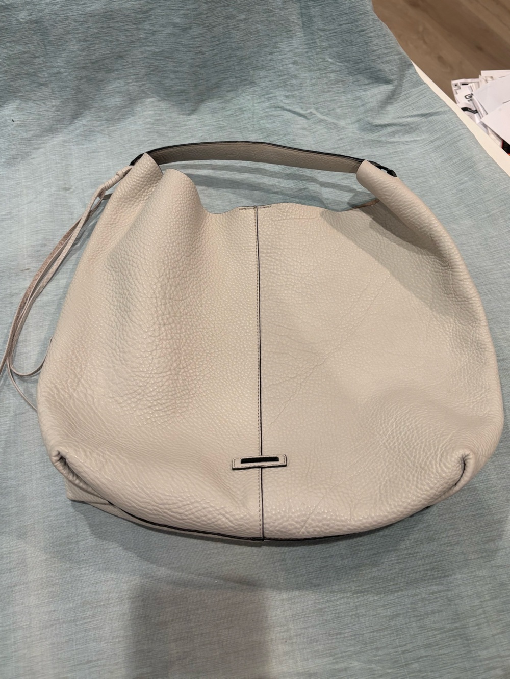 Rebecca Minkoff  Cream Leather Shoulder Hobo Bag and wallet